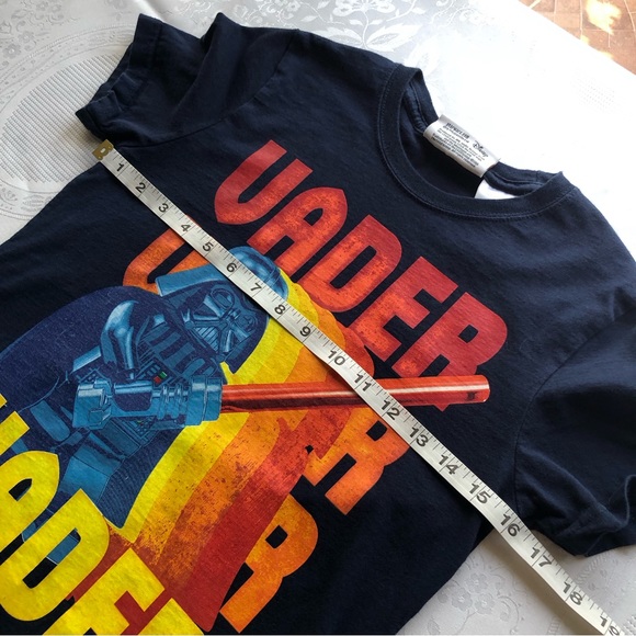 Lego Star Wars Boys Size M Blue T-Shirt Vader Graphic Design Short Sleeves Top - Picture 5 of 12
